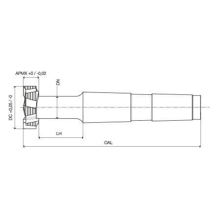 Fresa per Scanalatura a T in HSS - Cono Morse 3 - D.45x20x143 - Cilindrica - UOP