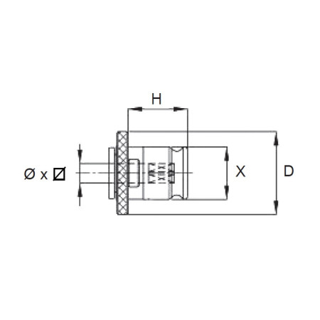 BUSSOLA FISSA SENZA FRIZIONE 9X7 - M12 - GR.1