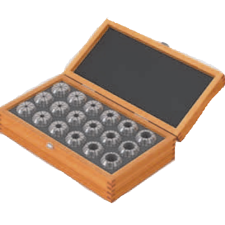 SERIE PINZE COMPLETA - ER32 (18 pz.) cassetta in legno
