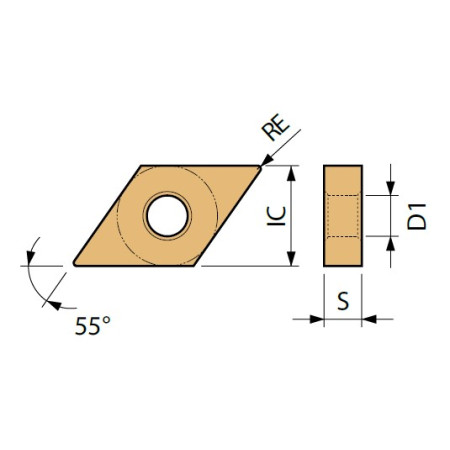 Inserti per Tornitura DNMG150608L-ST CA5525 - KYOCERA