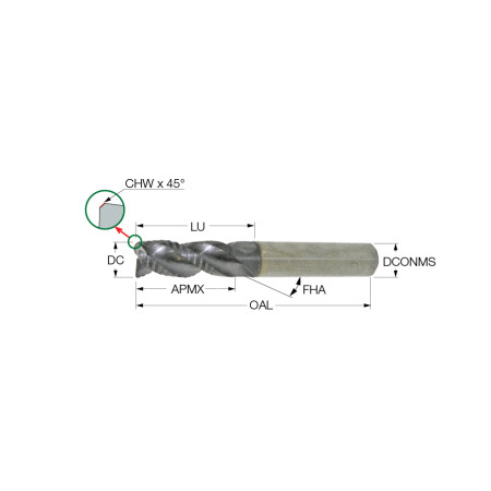 FRESA ISCAR ECP-E4L 06-14/20C06S57 IC900 metallo duro, Per acciai inox e superleghe.