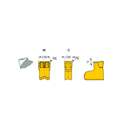 Inserti per Troncatura ISCAR TANG-GRIP - TAG N3C IC808