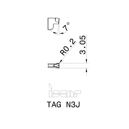 Inserti per Troncatura ISCAR TANG-GRIP - TAG N3J IC808