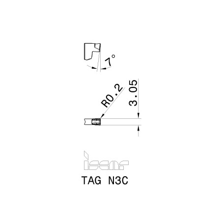 Inserti per Troncatura ISCAR TANG-GRIP - TAG N3C IC808