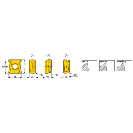 Inserti per Fresatura ISCAR - T490 LNMT 1306PNTR IC830