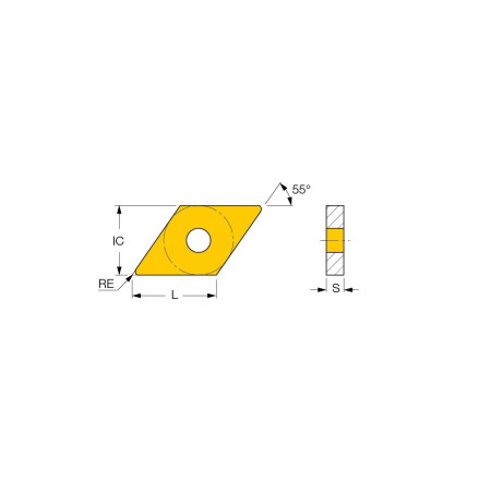 Inserti per Tornitura esterna ISCAR - DNMG 150608-GN IC8250