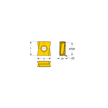 Inserti per Fresatura ISCAR - T490 LNMT 1607PN-R-CS IC830