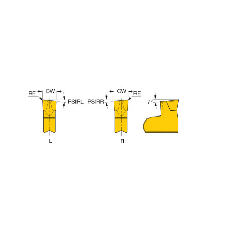 Inserti per Troncatura ISCAR TANG-GRIP - TAG R3JS-15D IC808