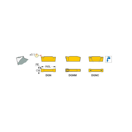 Inserti per Troncatura ISCAR DO-GRIP - DGN 2202C IC808