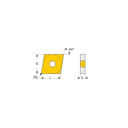 Inserti per Tornitura esterna ISCAR - CNMG 120408-M3P IC8250