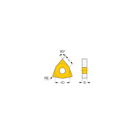 Inserti per Tornitura esterna ISCAR - WNMG 080408-M3M IC6025