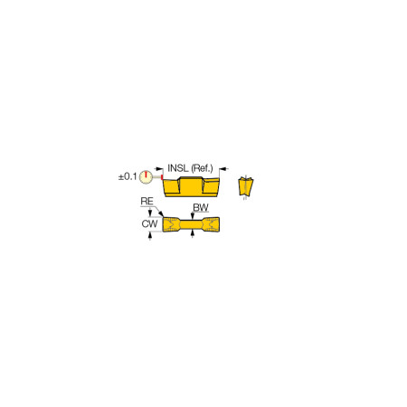 Inserti per Troncatura ISCAR HELI-GRIP - GRIP 4004Y IC808