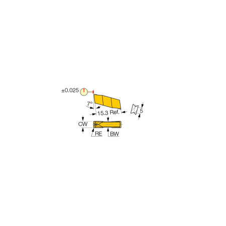 Inserti per Tornitura e Scanalatura GRIP ISCAR - GIP 4.00E-0.40 IC808