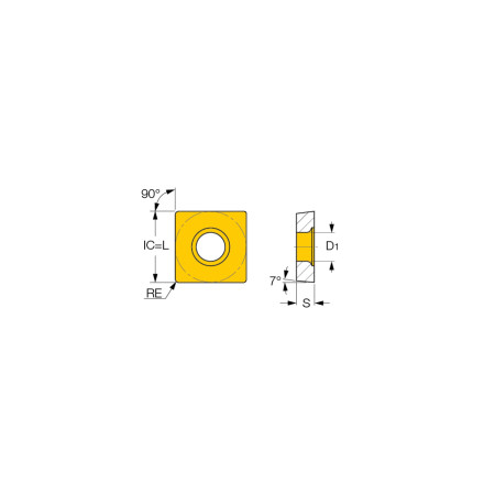 Inserti per Tornitura Esterna ISCAR - SCMT 120408-SM IC807