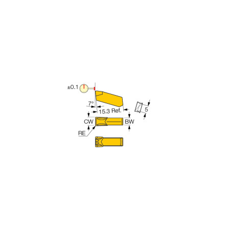 Inserti per Tornitura e Scanalatura CUT-GRIP ISCAR - GIM 5C IC354
