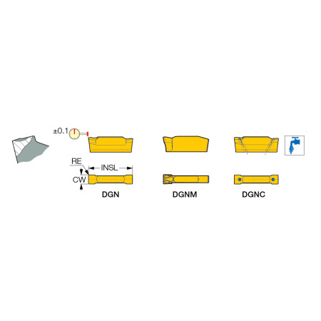 Inserti per Troncatura ISCAR DO-GRIP - DGN 3102C IC808