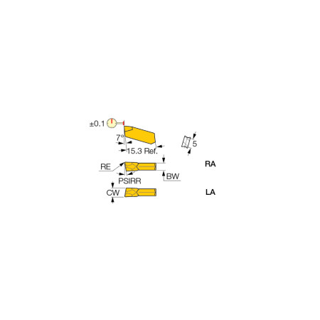 Inserti per Tornitura e Scanalatura CUT-GRIP ISCAR - GIM 3J-8RA IC908
