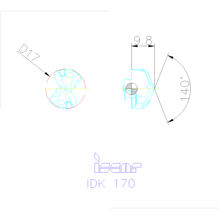 Cuspidi ISCAR - IDK 170 IC908 - ad esaurimento