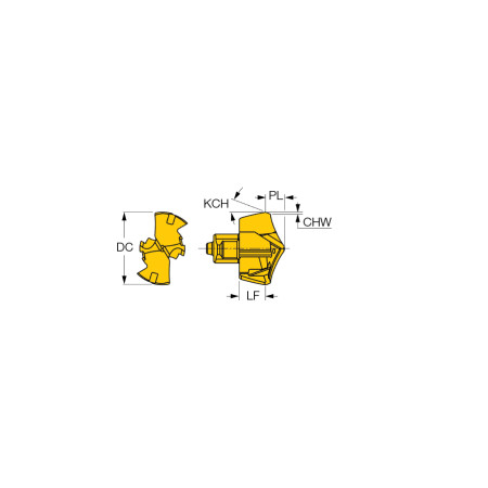 Cuspidi ISCAR - HCP 132-IQ IC908 - per acciaio legato e ghisa - ad esaurimento