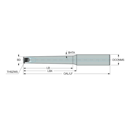Stelo Iscar MULTIMASTER - MM S-D-L170-C20-T08 - in Acciaio