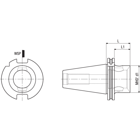 D'Andrea MHD DIN69871AD SK50 MHD'63.56 D'Andrea DIN 69871-A40 MHD 50  *F.48*