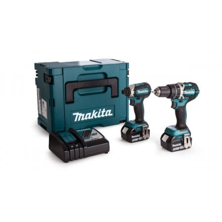 KIT COMBO 18V MAKITA Trapano PERCUSS DHP484+Avvitatore ad Impulsi DTD153