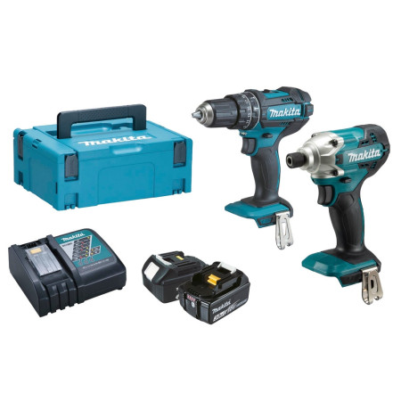 KIT COMBO 18V MAKITA Trapano PERCUSS DHP482+Avvitatore ad Impulsi DTD156