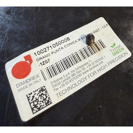 Grano di bloccaggio D'Andrea per TRM 50 / PSC50-TRM50 – Cod. 100271050008