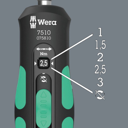 Giravite dinamometrico Wera 7510 Safe-Torque Speed 1/4" femmina 1-3 Nm