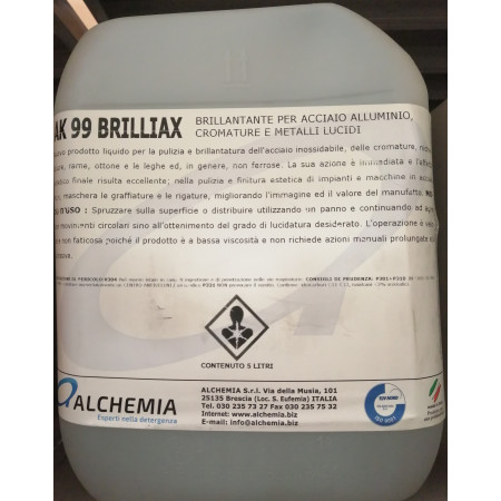 BRILLANTANTE ACCIAIO Inox e Alluminio -  AK99 BRILLIAX - CONF. 5LT