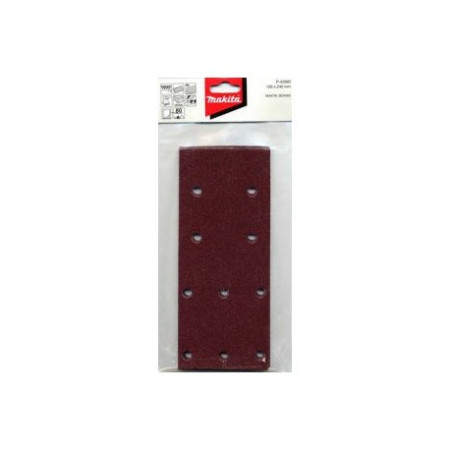 CARTA ABRASIVA CON VELCRO GRANA:40 - MAKITA 100X240mm. PER BO4563-BO4566 (10PZ)