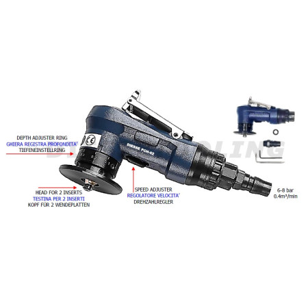 MINI SMUSSATRICE eco-kit PCH/E-02 (+2 inserti per acciaio inclusi)