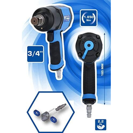 Avvitatore ad impulsi ad aria compressa, 3/4" 1.800 Nm - Brilliant Tools BT160200 [Powered by KS TOOLS]