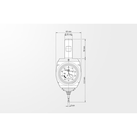 CENTRATORE 3D HAIMER A COMPARATORE ATTACCO 20mm. IP67