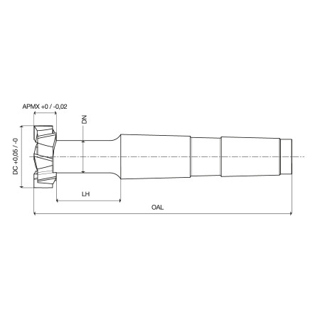 Fresa per Scanalatura a T in HSS - Cono Morse 3 - D.36x16x133 - Cilindrica - UOP